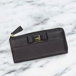 Kate Spade Black Bow Leather Wallet